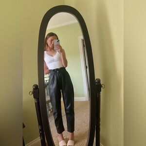 Zara Faux Leather Joggers - SOLD